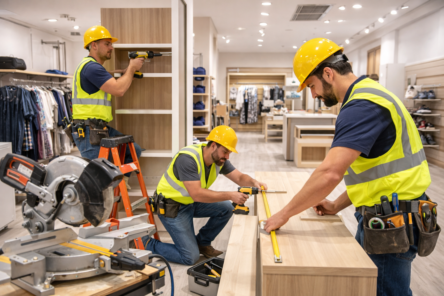Commercial shopfitting installation in Derby
